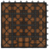 22 pcs Decking Tiles 30x30 cm 2 sqm WPC Teak Colour 277804