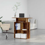 Reception Desk Old Wood 100x40x104 cm Engineered Wood 859058