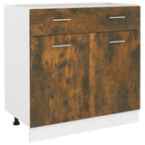 Drawer Bottom Cabinet Lyon Smoked Oak 80x46x81.5 cm Engineered Wood 815579