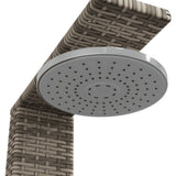 Outdoor Shower Grey 50x55x224 cm Poly Rattan and Acacia Wood 368207