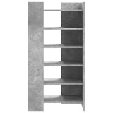 Shoe Cabinet Concrete Grey 52x37.5x100 cm Engineered Wood 848447