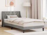 Bed Frame with Headboard Light Grey 90 x 190 cm Velvet 42027454