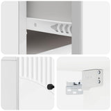 Wall-Mounted Bedside Cabinet with Drawer 2 pcs High Gloss White 898944