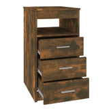 Drawer Cabinet Smoked Oak Engineered Wood Compact Drawer Cabinet 815093