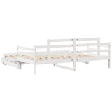 Daybed with Trundle and Drawers without Mattress White 80x200 cm 3302240