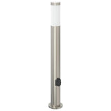 Bollard Lights with Outlet 3pcs 80 cm Stainless Steel IP44 4006014