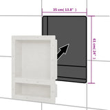 Shower Niche with 2 Compartments Matt White 41x51x10 cm 151396