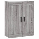 Wall Mounted Cabinet Grey Sonoma 69.5x34x90 cm Engineered Wood 830394