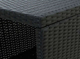 Bar Table with Storage Rack Black 120x60x110 cm Poly Rattan 313476