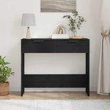 Console Table Black Oak 30 x 36 x 75 cm Engineered Wood 862769
