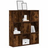 Bookcase Smoked Oak 89x24x101.5 cm Engineered Wood 860404