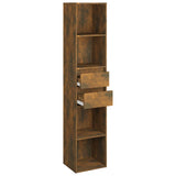 Book Cabinet Smoked Oak 36x30x171 cm Engineered Wood 815534