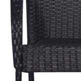 5 Piece Garden Dining Set Black 3067693