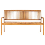 3-Seater Stacking Garden Bench 159 cm Solid Teak Wood 49389