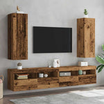 ZNTS TV Cabinets 2 pcs Old Wood 30.5x30x90 cm Engineered Wood 856395