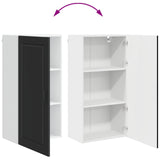 Wall Cabinet PORTO Black 50 x 31 x 100 cm Engineered Wood 885476