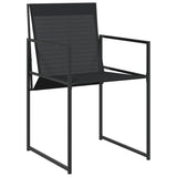 Garden Dining Set 5 pcs Black Textilene & & Powder-coated steel 3379343