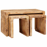 Nesting Table 3 pcs Brown Solid Mango Wood 4104561