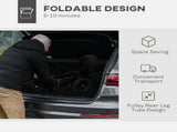 Folding Rollator Walker with Padded Seat, Backrest, Lightweight Walking Frame with Storage Bag, Dual T3398P343467