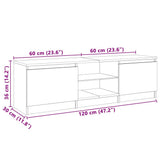 TV Cabinet with LED Lights Sonoma Oak 120x30x36 cm 804286