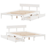 Bed Frame without Mattress White 160x200 cm Solid Wood Pine 3301519
