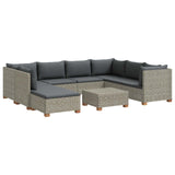 9 pcs Rattan Lounge Set with Cushions GENDT Natural Rattan 3429865