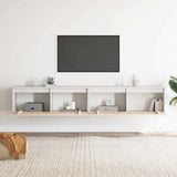 Wall Cabinets 2 pcs White 100x30x35 cm Solid Wood Pine 813468