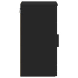 Bathroom Cabinet Wall-mounted with Door Black 30 x 31.5 x 61 cm 883345