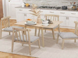 Solid Wood Folding Dining Table, Drop Leaf Table for 2-4 People, Rectangle Kitchen Table for Small T3398P342964