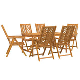 Garden Dining Set 7 pcs Brown Solid Acacia Wood 3154124