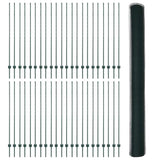Welded Wire Fence 100 x 1.6 m PVC-Coated Steel Green 3336802