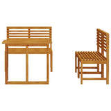 Garden Bistro Set 3 pcs Brown Solid acacia wood 3328695