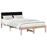 Bed frame Brown and black 120 x 200 cm Solid pine wood 878611