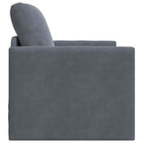 Folding Sofa Bed Dark Grey 74 x 77 x 81 cm Velvet 42030487
