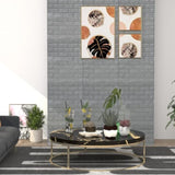 ZNTS 3D Wallpaper Bricks Self-adhesive 20 pcs Anthracite 150722