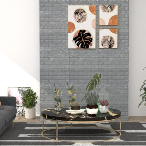 3D Wallpaper Bricks Self-adhesive 40 pcs Anthracite 150723