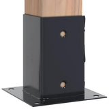 Post Bases Square 12 pcs Anthracite 81x81 mm Powder-coated Steel 42000027