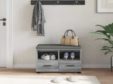 Hall Bench with Cushion with Drawer Grey Sonoma 60 x 38 x 46 cm 891453