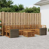 Outdoor Sofa Set 8 pcs Natural Solid Acacia Wood 3384155