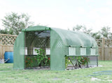 Walk-in Polytunnelhouse House with Roll-up Sidewalls, UV-resistant PE Cover, 3 x 2 x 2m, T3398P323898