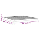Bed Frame without Mattress Wax Brown 200x200 cm Solid Wood Pine 847146