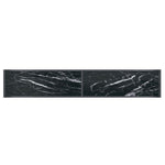 Console Table Black 200x35x75.5 cm Tempered Glass 331709