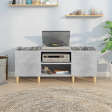 Record Cabinet Concrete Grey 121x38x48 cm Engineered Wood 831929