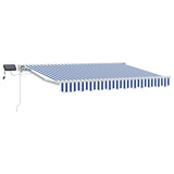 Manual Awning Frame with LEDs Blue and White 3 x 2 m 3420515
