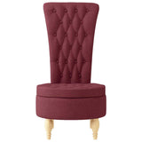 Slipper Chair Wine Red 56.5 x 70 x 110 cm Fabric 42020681