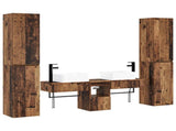Bathroom Furniture Set 5 pcs Old Wood 33 x 34.5 x 160 cm 3406021