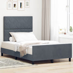 ZNTS Bed Frame Dark Grey 120x200 cm Velvet 3345000