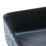 Countertop Basin Black and Blue Rectangular 46x35.5x13 cm Ceramic 155071