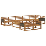 Outdoor Sofa Set 9 pcs Natural Solid Acacia Wood 3382677