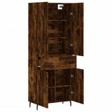 Highboard Smoked Oak 69.5x34x180 cm Engineered Wood 3198166